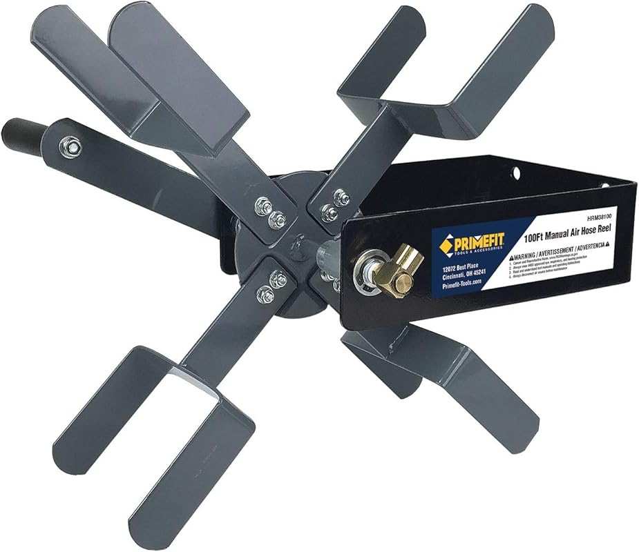 Primefit Manual Air Hose Reel, 100 FT Capacity, 3/8