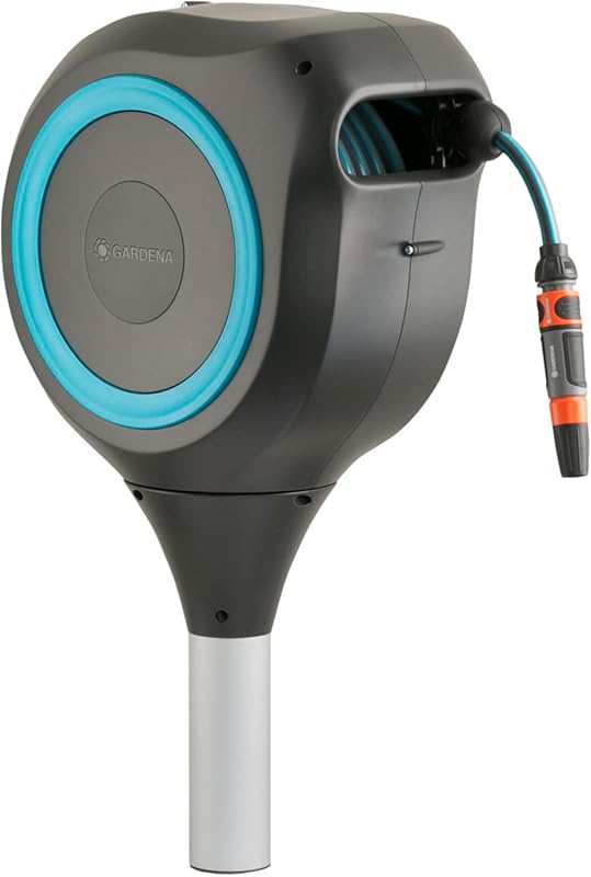GARDENA Automatic Retractable Garden Hose Reel, 66ft, Metal Spike, 360