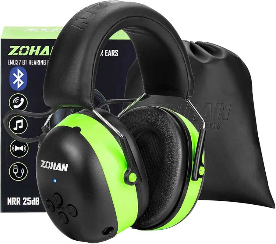 ZOHAN EM037 Bluetooth Hearing Protection Headphones with 30dB SNR Nois