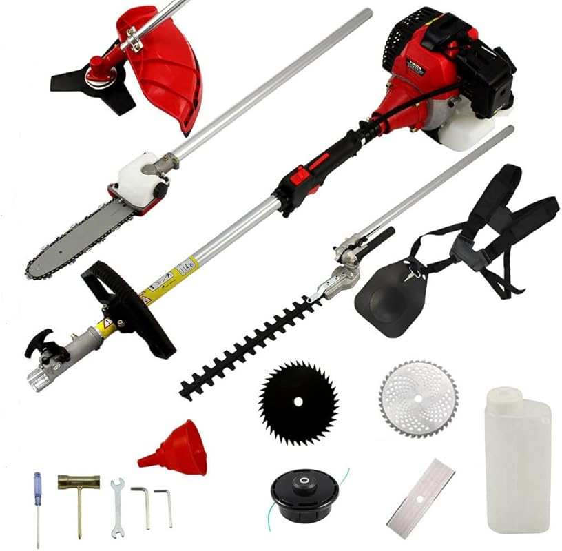 CHIKURA 62CC 6-in-1 2-Stroke Brushcutter Weed Eater Lawn Mower Grass C