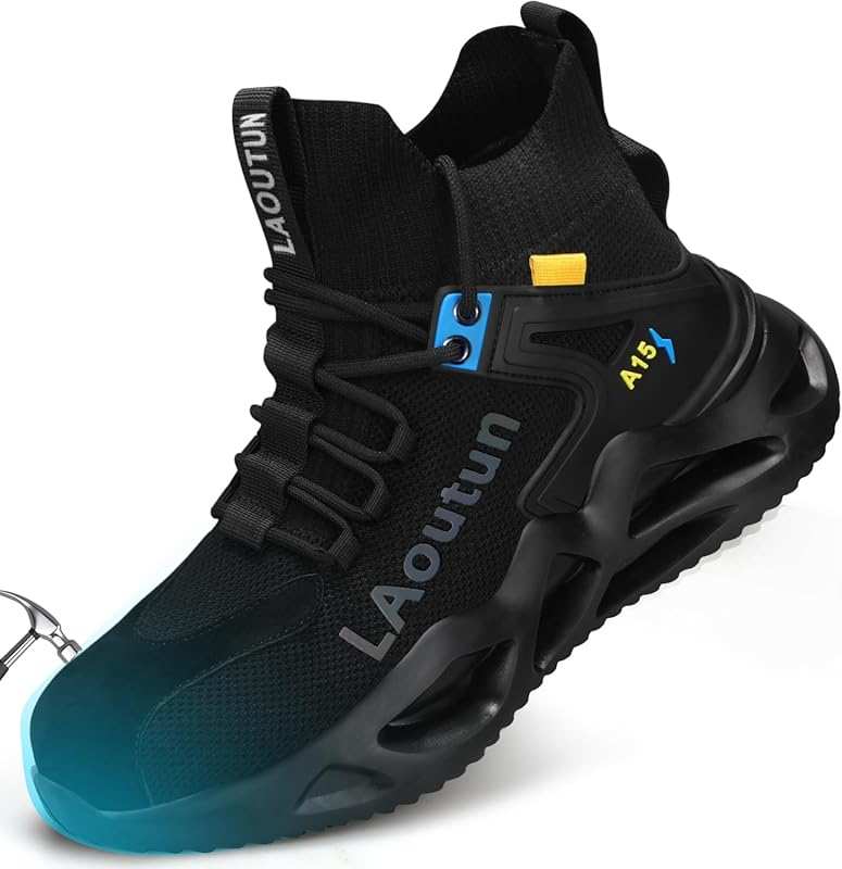 LAoutun Indestructible Steel Toe Work Shoes for Men: Lightweight, Punc