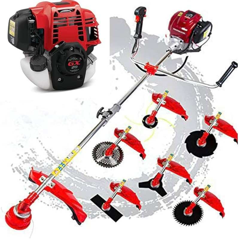 GX50 4-Stroke Brush Cutter: 7-in-1 Lawn Mower, Pruner, Hedge Trimmer &
