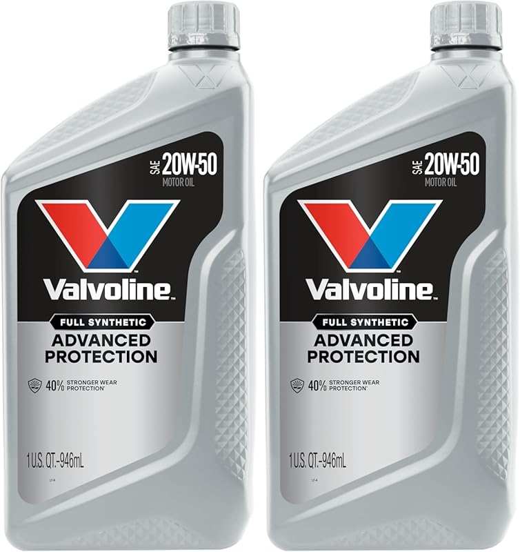 Valvoline Advanced Full Synthetic SAE 20W-50 Motor Oil 1 Quart (2 Pack