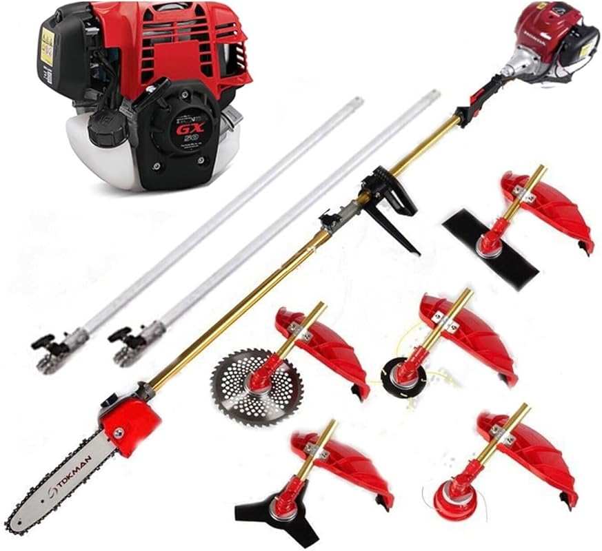GX50 4-Stroke Brush Cutter: Lawn Mower, Weed Eater, Hedge Trimmer with