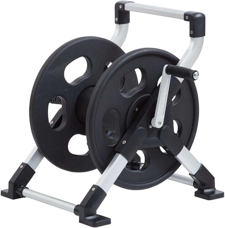 Liberty Garden 306 Explorer Floor/Wall Mount Hose Reel in Aluminum, Ho