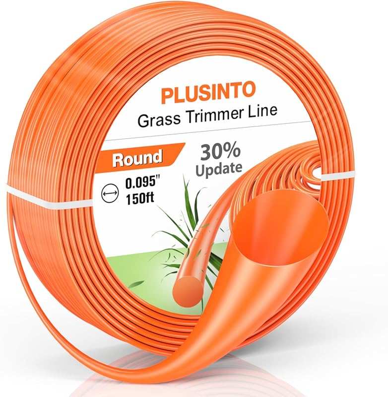 Orange 2.4mm Round Premium Nylon String Trimmer Line 150ft for Medium 