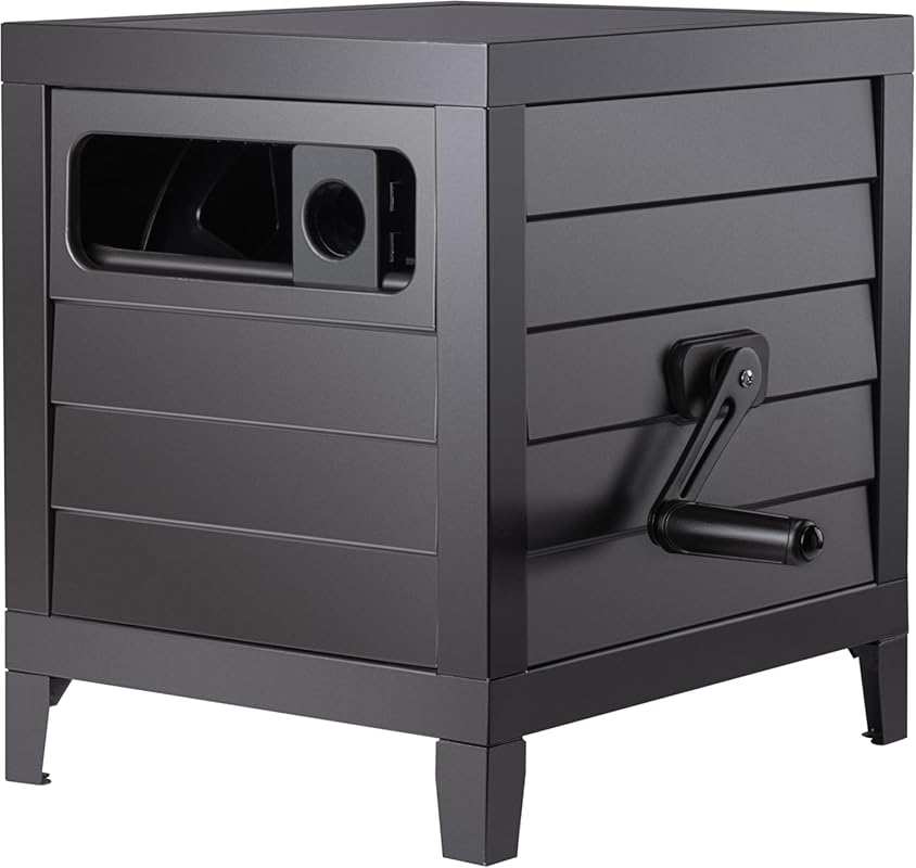 AQUAZILLA Steel Garden Hose Reel Deck Box, 150ft Capacity, No-Leak Alu