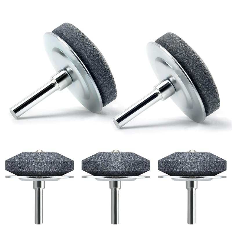 5 PCS Universal Rotary Lawnmower Blade Sharpener Tool Kit with Balance