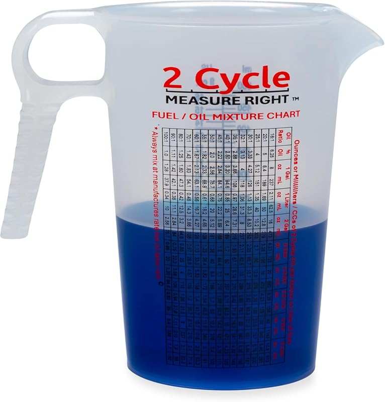16 Oz 2-Stroke Oil Measuring Cup & Gas Mixing Pitcher with Ratio Chart