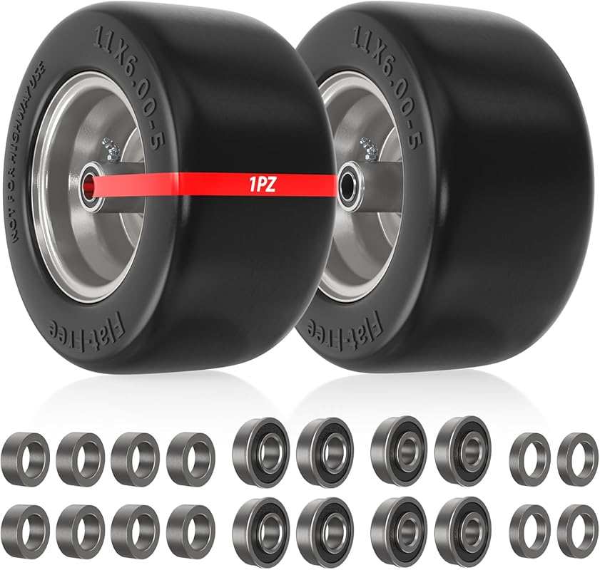 1PZ ZTM-F4T 11x6.00-5 Flat Free Solid Mower Wheel - Zero Turn Front, M