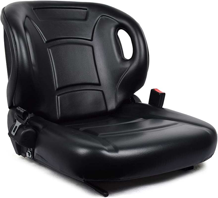 Universal Forklift Tractor Seat with Safety Switch & Adjustable Backre