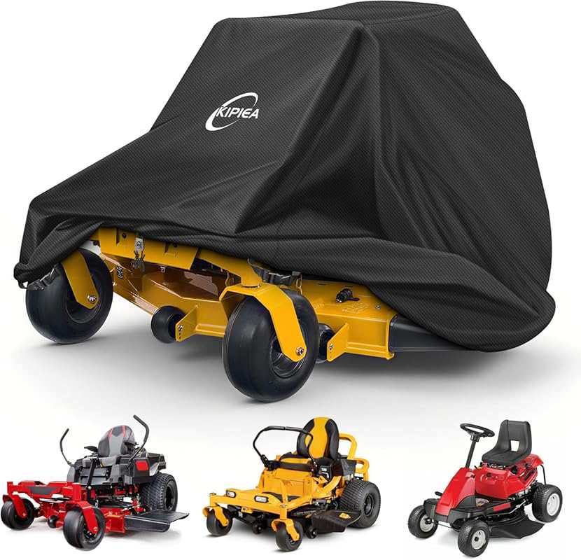 Kipiea Heavy Duty 600D Zero Turn Mower Cover Waterproof Universal Fit