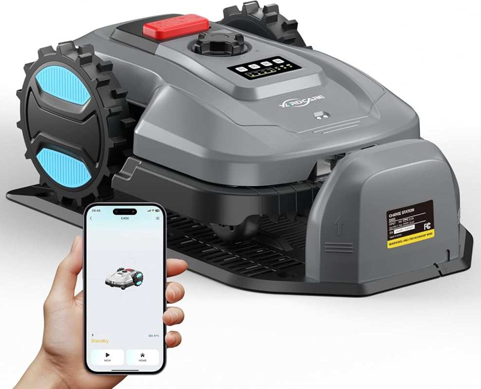 App-Controlled Robot Lawn Mower for Lawns up to 1/8 Acre with Auto-Cha