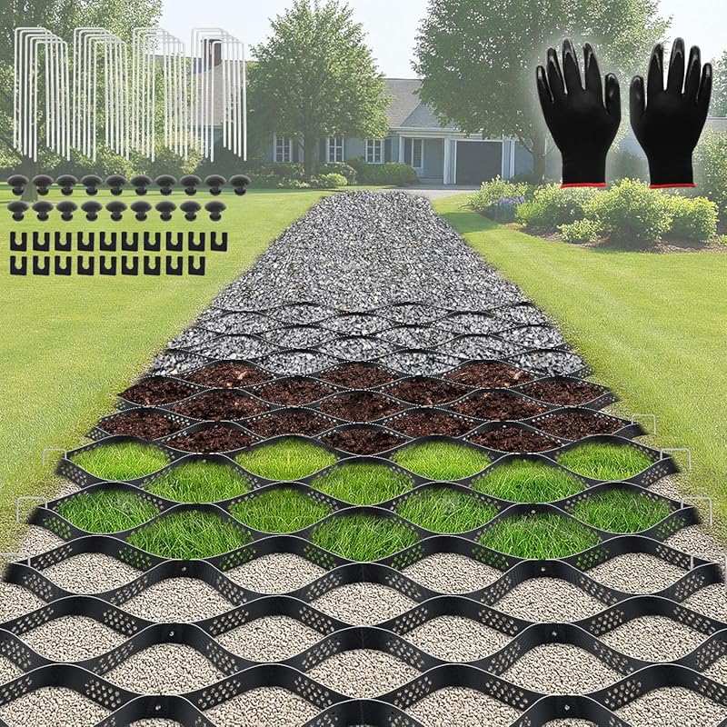 33ft X 4ft Gravel Stabilizer Grid with 2