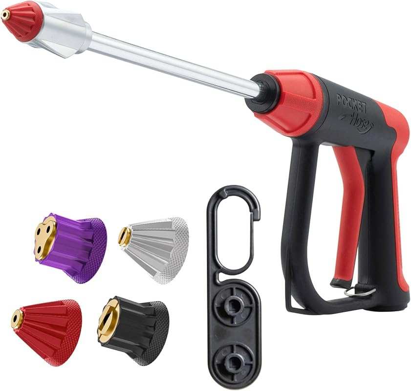 Arrow Pocket Hose with Flow Force Tech & 4 Tips for Powerful Car Wash 
