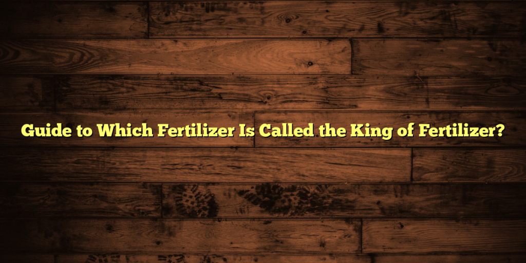 Guide to Which Fertilizer Is Called the King of Fertilizer?