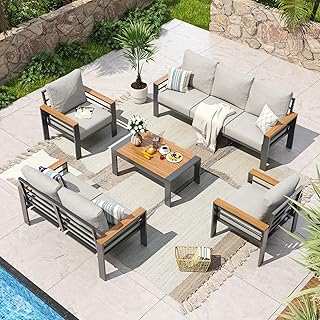 Aoxun Aluminum Patio Furniture 7 Seats