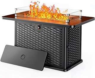 Ciays 43-Inch Rectangular Propane Fire Pit