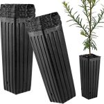 DredQcco 50Pcs Plastic Deep Plant Nursery