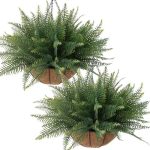 Fake Ferns Hanging Baskets