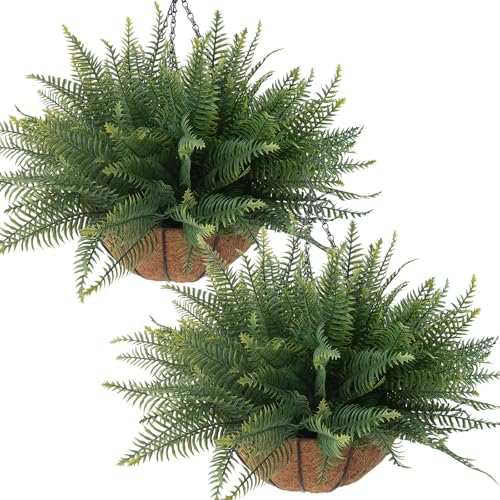 Fake Ferns Hanging Baskets
