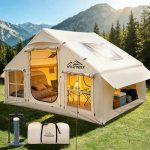 Inflatable Tent Skylight Quick Setup Blow