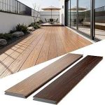 Outdoor Solid Composite Decking Boards 96"x5.43"x1"