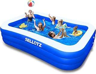 SELLOTZ Inflatable Pool Kids Adults