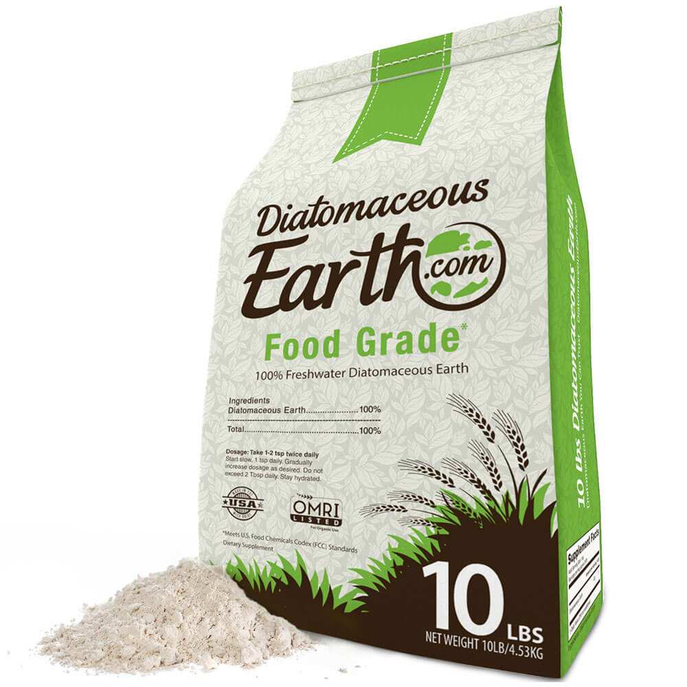 diatomaceous earth powder close up