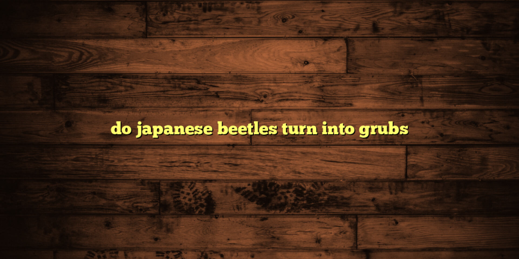 do japanese beetles turn into grubs