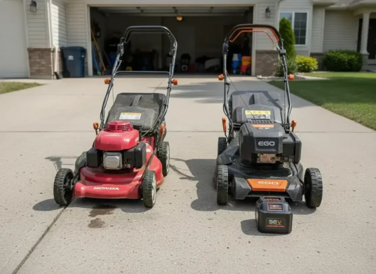 gas vs battery self-propelled lawn mower