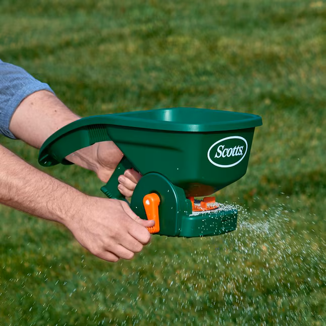 grub killer granules on lawn