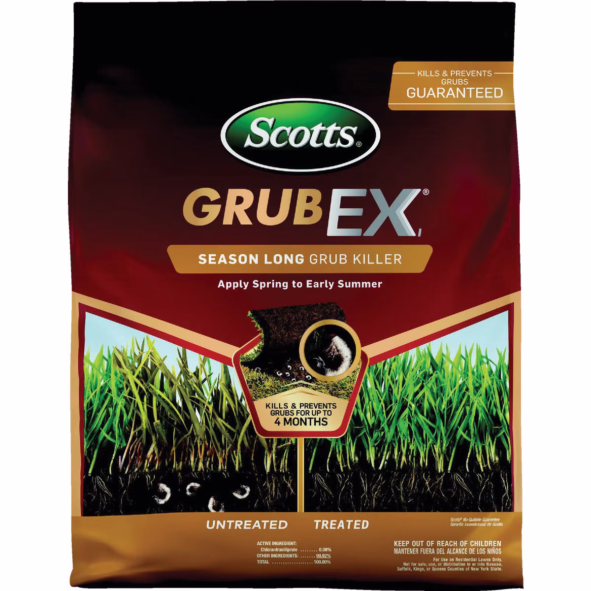 grubEx granules spreader application