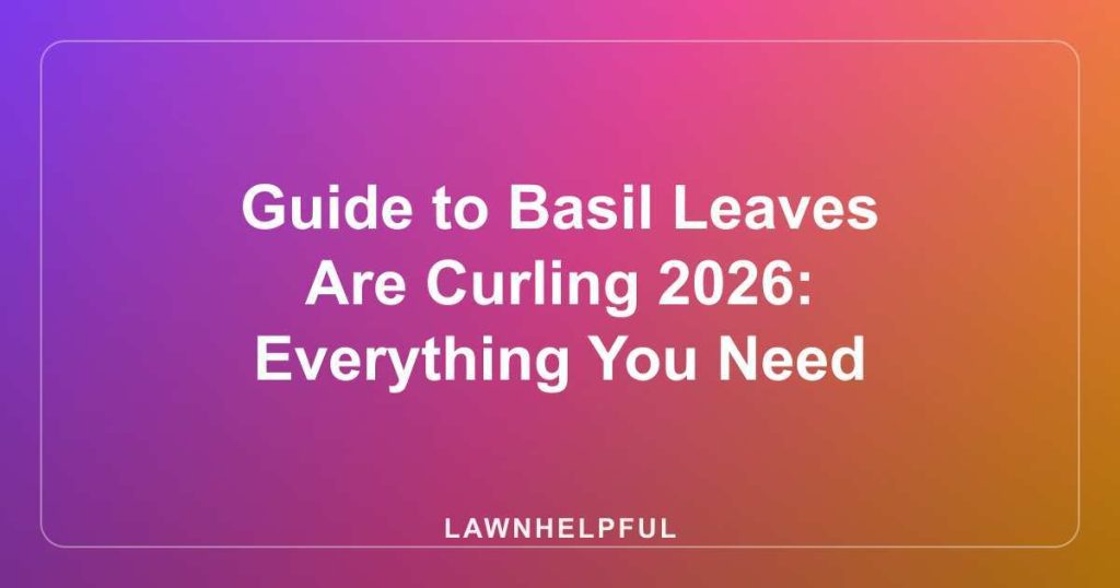 Guide to Basil Leaves Are Curling 2026: Everything You Need