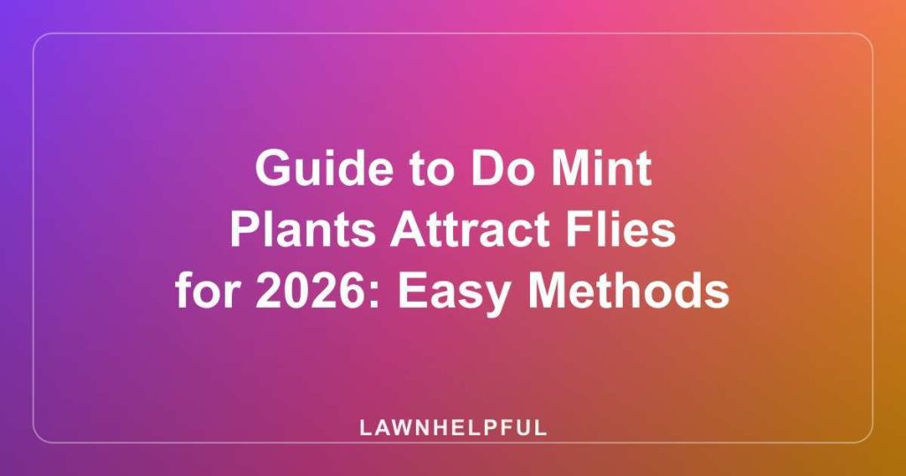 Guide to Do Mint Plants Attract Flies for 2026: Easy Methods