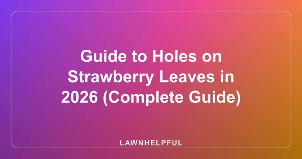Guide to Holes on Strawberry Leaves in 2026 (Complete Guide)