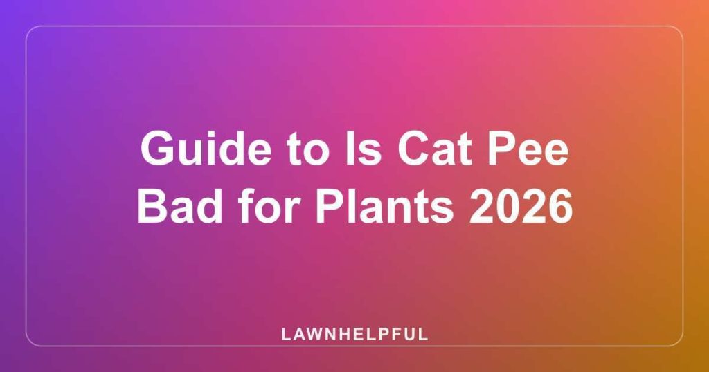 Guide to Is Cat Pee Bad for Plants 2026