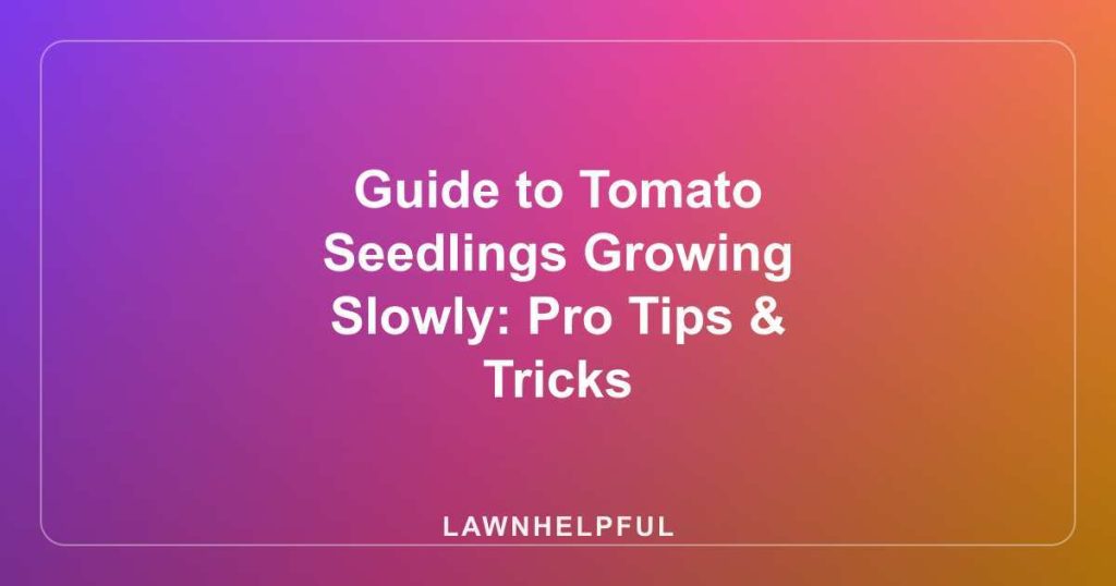 Guide to Tomato Seedlings Growing Slowly: Pro Tips & Tricks