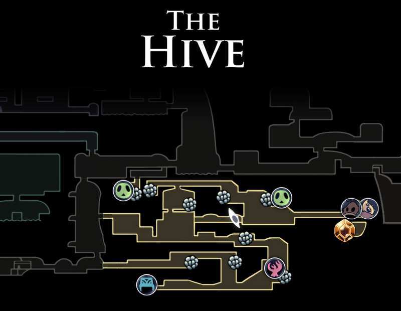 how to get the grub in the hive hollow knight