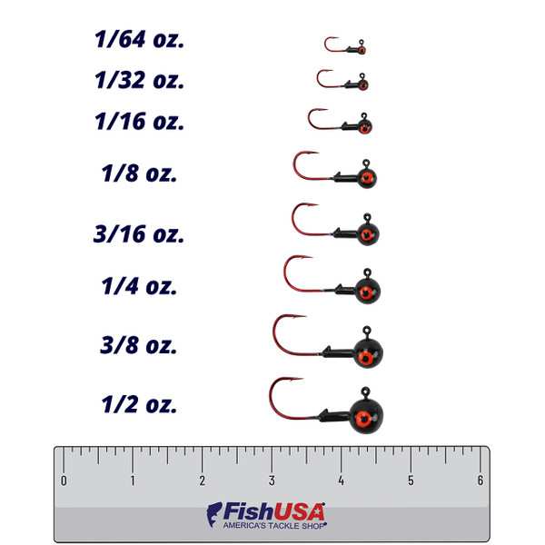 jighead weight comparison chart