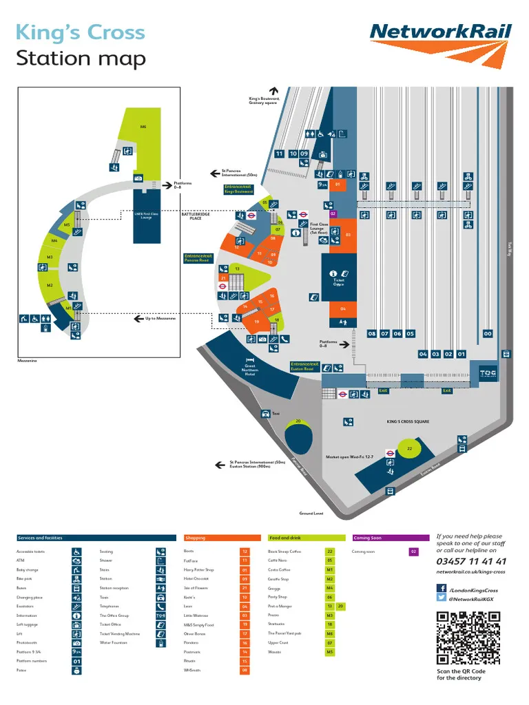 King's Cross station layout levels