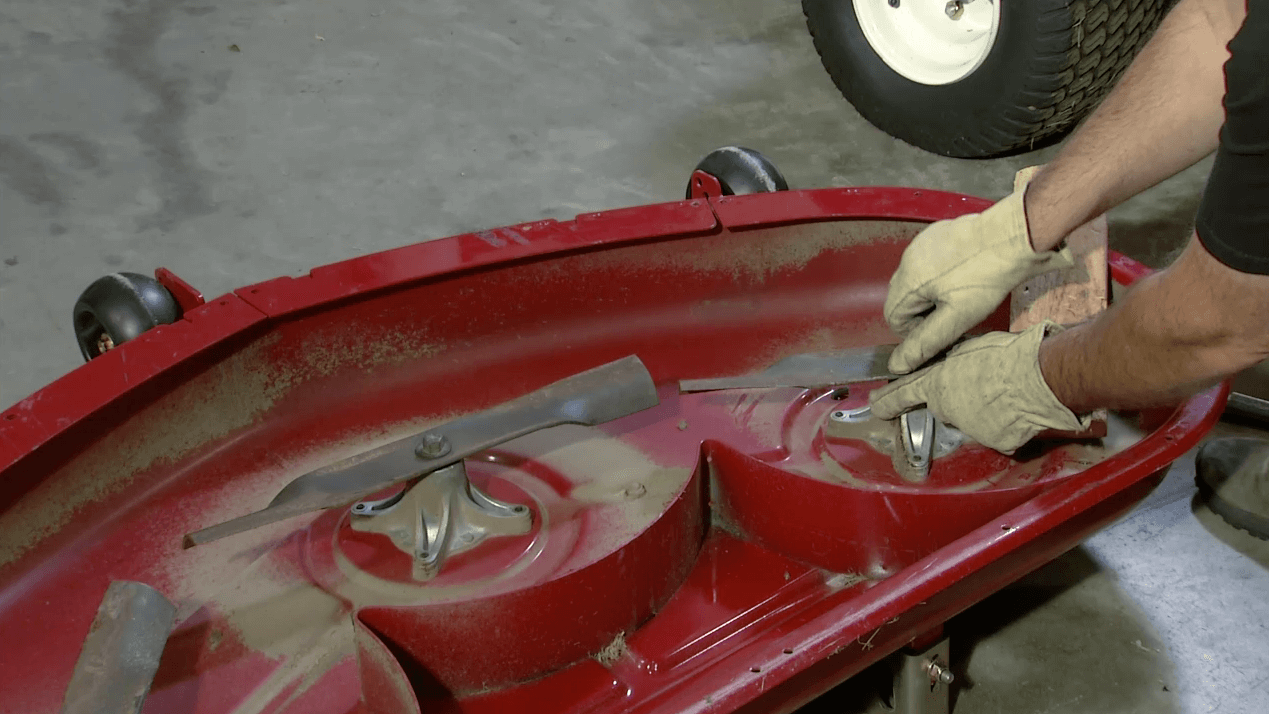 lawn mower deck underside