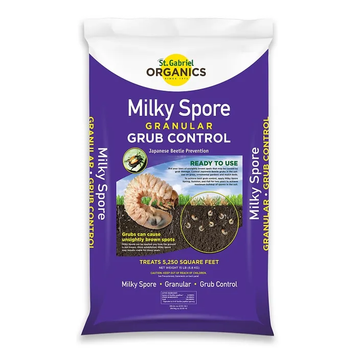 milky spore granules lawn application