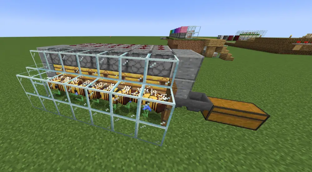 Minecraft automated bee farm redstone