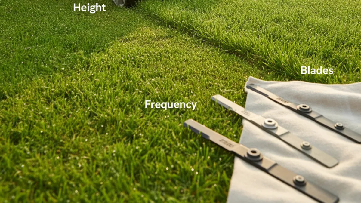 Mowing for Success: Height, Frequency, and Blades