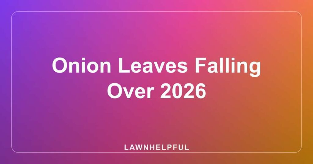 Onion Leaves Falling Over 2026