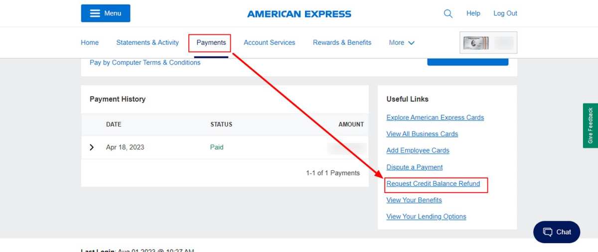 refund processing on credit card