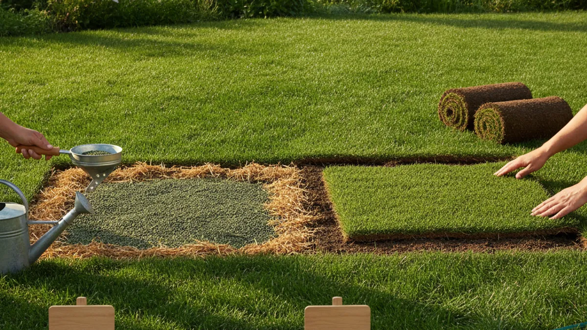 Reviving Bare Patches: Seed vs. Sod