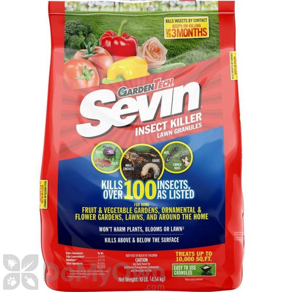 Sevin Lawn Insect Granules product label