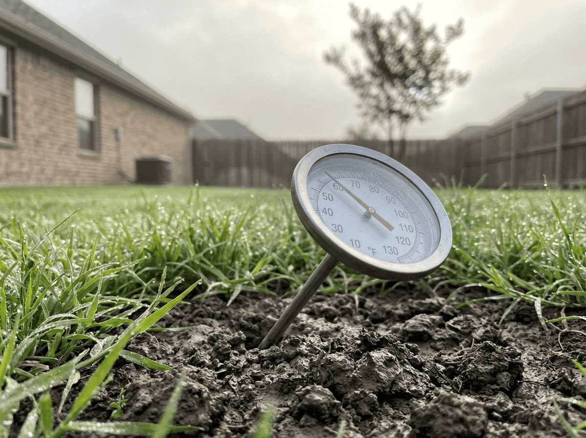 soil temperature measurement for lawn treatment timing